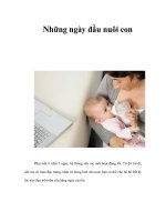 Tài liệu Những ngày đầu nuôi con doc