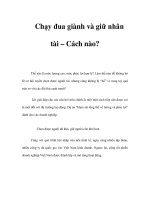 Tài liệu Chạy đua giành và giữ nhân tài – Cách nào? pptx