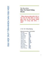 Bằng phương pháp phân tích cơ bản anh chị nhận định xu hướng phát triển của thị trường chứng khoán VN trong năm 2012   2015 