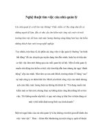 Tài liệu Nghệ thuật tìm việc của nhà quản lý doc