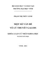 Một số vấn đề về lý thuyết galois luận văn tốt nghiệp đại học 