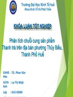 Slide phân tích chuỗi cung sản phẩm thanh trà trên địa bàn phường thủy biều,thành phố huế 