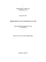 Logic mờ và các ứng dụng của nó 