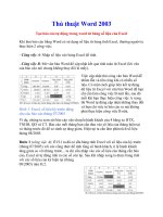 Tài liệu Tạo báo cáo tự động trong word từ bảng số liệu của Excel doc