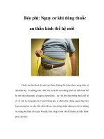Tài liệu Béo phì: Nguy cơ khi dùng thuốc an thần kinh thế hệ mới docx