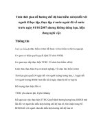 Tài liệu Tính thời gian để hưởng chế độ bảo hiểm xã hội đối với người đi học tập, thực tập ở nước ngoài đã về nước trước ngày 01/01/2007 nhưng không đúng hạn, hiện đang nghỉ việc docx