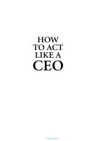 Ebook -  How to Act like a CEO