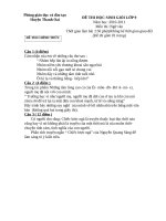 Bài giảng Đề thi học sinh giỏi môn Ngữ văn