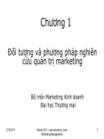Đối tượng và phương pháp nghiên cứu quản trị marketing 