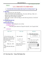 Gián án Giao an so hoc 6- HK2-Chuan