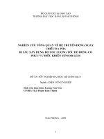 Nghiên cứu tổng quan về hệ truyền động xoay chiều ba pha đi sâu xây dựng bộ ước lượng tốc độ động cơ phục vụ điều khiển sensor less 