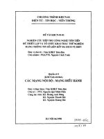 nghiên cứu tiếp thu công nghệ tiên tiến để thiết lập và tổ chức khai thác thử nghiệm nagj thông tin số đo dịch vụ ISDN