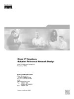 Tài liệu Cisco IP Telephony Solution Reference Network Design docx