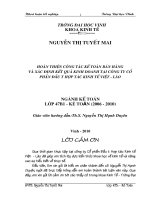 Hoàn thiện công tác kế toán bán hàng và xác định kết quả kinh doanh tại công ty cổ phần đầu tư hợp tác kinh tế việt   lào 