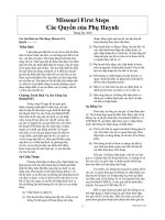 Tài liệu Missouri First Steps Các Quyền của Phụ Huynh pptx