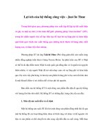 Tài liệu Lợi ích của hệ thống công việc - Just In Time ppt