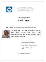 Phân tích và chứng minh nhận định sau các NHÀ TRIẾT học cổ HY lạp là NHỮNG NHÀ BIỆN CHỨNG bẩm SINH, còn ARISTOTELES là ”bộ óc BÁCH KHOA TOÀN THƯ” THỜI cổ HY lạp  