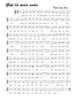 Tài liệu Bài hát góp lá mùa xuân - Trịnh Công Sơn (lời bài hát có nốt) pdf