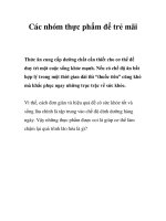 Tài liệu Các nhóm thực phẩm để trẻ mãi ppt