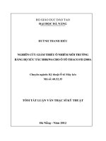 Nghiên cứu giảm thiểu ô nhiễm môi trường bằng bộ xúc tác BHKW6 cho ô tô thaco FD 2300a 