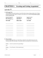 Tài liệu CHAPTER 1: Greeting and Getting Acquainted docx