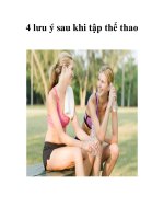 Tài liệu 4 lưu ý sau khi tập thể thao pdf