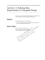 Tài liệu Activity 3.2: Relating Data Requirements to Conceptual Design ppt
