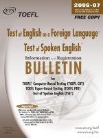 Tài liệu Bullentin for toefl part 1 doc