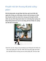 Tài liệu Khuyến mãi làm thượng đế phát cuồng (Phần1) pptx