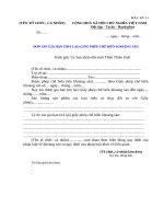 Tài liệu Đơn xin gia hạn giấy phép chế biến khoáng sản pdf