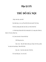 Tài liệu Địa lý - THỦ ĐÔ HÀ NỘI ppt