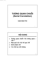 Tài liệu TƯƠNG QUAN CHUỖI (Serial Correlation) docx
