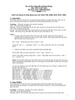 Tài liệu Cách sử dụng và ứng dụng của các hàm: DB, DDB, SLN, SYD, VDB pdf