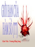 Tài liệu Giới Hạn của hàm số ( iết 2)