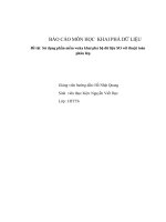 Tiểu luận khai phá dữ liệu: Sử dụng phần mềm Weka phân lớp cho cơ sở dữ liệu SO dataset