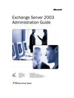 Tài liệu Microsoft Exchange Server 2003 Administration Guide pdf