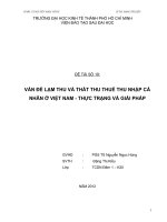 VẤN đề lạm THU và THẤT THU THUẾ THU NHẬP cá NHÂN ở VIỆT NAM   THỰC TRẠNG và GIẢI PHÁP 