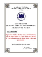 Một số giải pháp phòng ngừa rủi ro trong thanh toán quốc tế bằng tín dụng chứng từ tại ngân hàng xuất nhập khẩu việt nam eximbank 