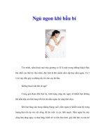 Tài liệu Ngủ ngon khi bầu bí pdf