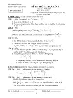 Tài liệu Đề thi thử đại học môn Toán khối A - THPT Lương Tài 2 docx