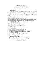 Bài giảng KẾ HOẠCH TUẦN 2/THÁNG 9