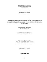 Ảnh hưởng của chân không ngẫu nhiên trong tương tác của trường laser cộng hưởng với hệ lượng tử ba mức 