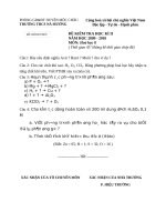 Bài soạn Đề Hóa học kì I