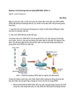 Tài liệu Backup cho Exchange Server bằng DPM 2007 (Phần 1) pptx