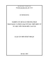 Nghiên cứu đề xuất phương pháp nhận dạng và phân loại vết dầu trên biển từ tư liệu viễn thám siêu cao tần 