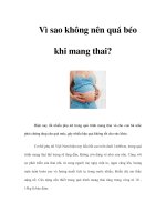 Tài liệu Vì sao không nên quá béo khi mang thai? doc