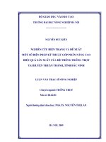 Nghiên cứu hiện trạng và đề xuất một số biện pháp kỹ thuật góp phần nâng cao hiệu quả sản xuất của hệ thống trồng trọt tại huyện thuận thành, tỉnh bắc ninh 