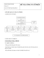 Tiểu luận luật kinh tế đề tài CÔNG TY cổ PHẦN 