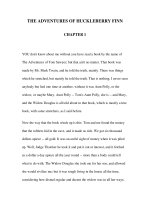 Tài liệu LUYỆN ĐỌC TIẾNG ANH QUA TÁC PHẨM VĂN HỌC-THE ADVENTURES OF HUCKLEBERRY FINN CHAPTER 1 doc