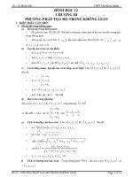 Tài liệu Hình học 12 - Chương III: Phương pháp tọa độ trong không gian pptx